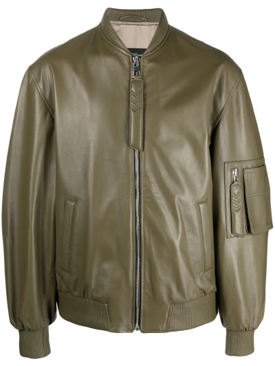 Savona leather bomber jacket