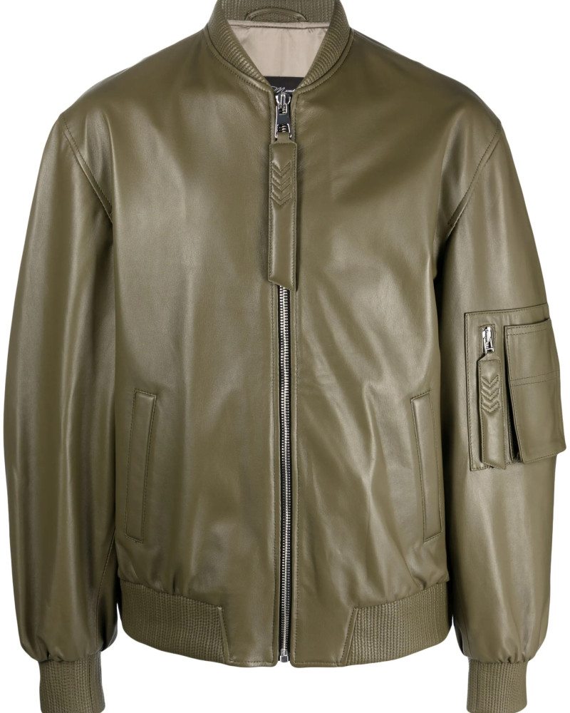 Savona leather bomber jacket