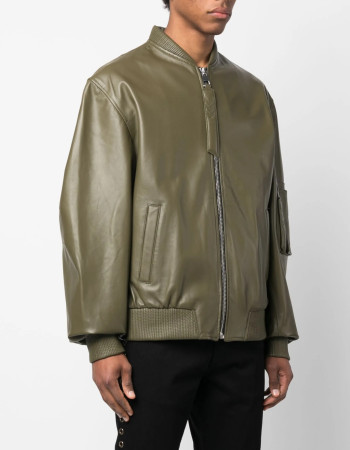 Savona leather bomber jacket