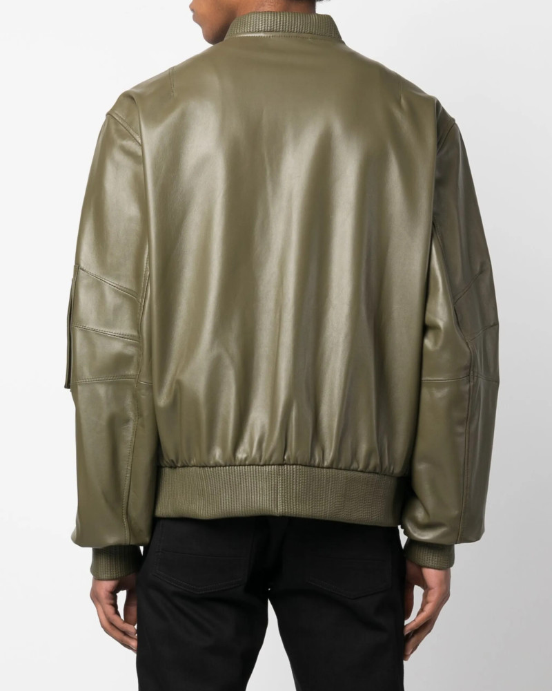 Savona leather bomber jacket