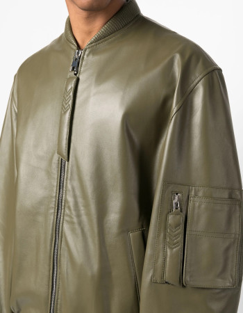 Savona leather bomber jacket