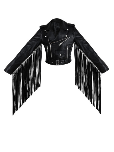 FRINGE CROPPED MOTO